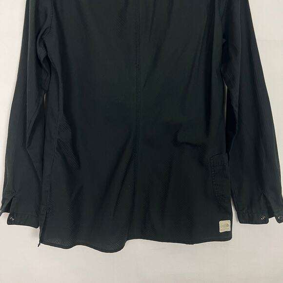 The North Face 1/2 Button Long Sleeve Black Top Size Large - Picture 8 of 13